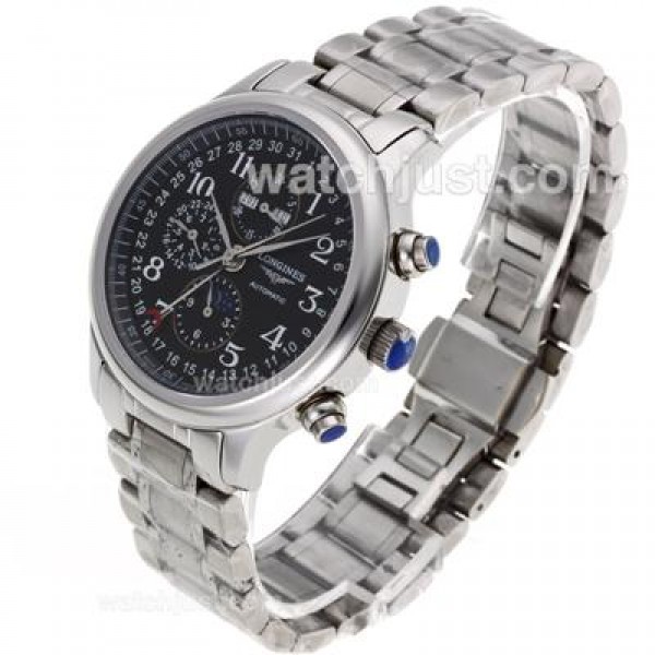 Longines Master Collection Perpetual Calendar Automatic with Black Dial-Sapphire Glass