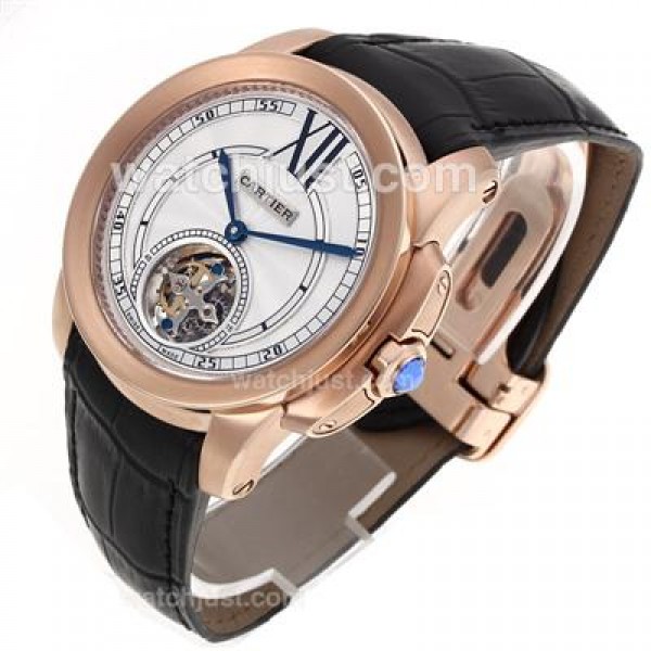 Best Quality Cartier Calibre de Cartier Fake Watches With White Dials For Sale
