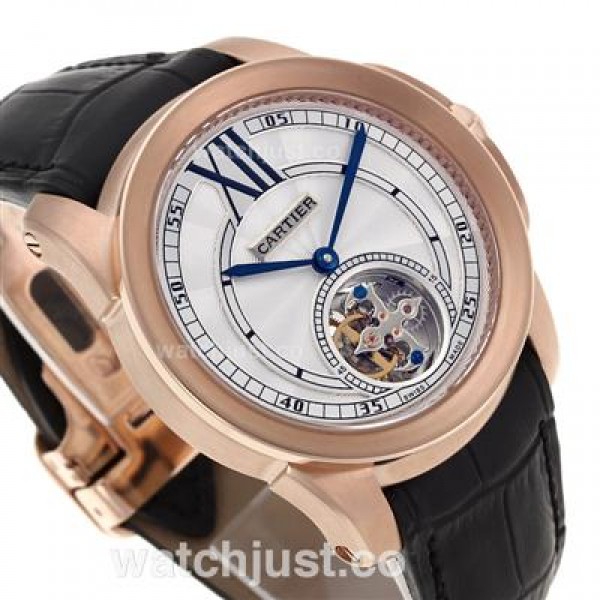 Best Quality Cartier Calibre de Cartier Fake Watches With White Dials For Sale