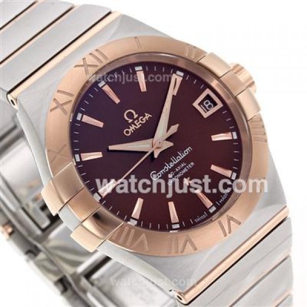 AAA Quality Omega Constellation Fake Watches With Brown Dials For Sale