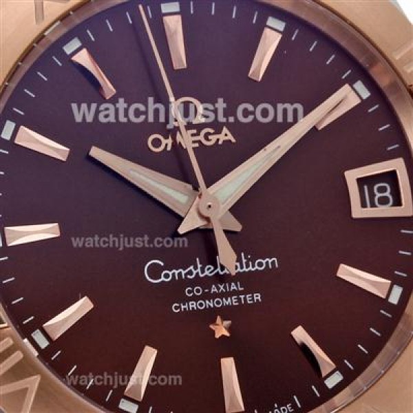 AAA Quality Omega Constellation Fake Watches With Brown Dials For Sale