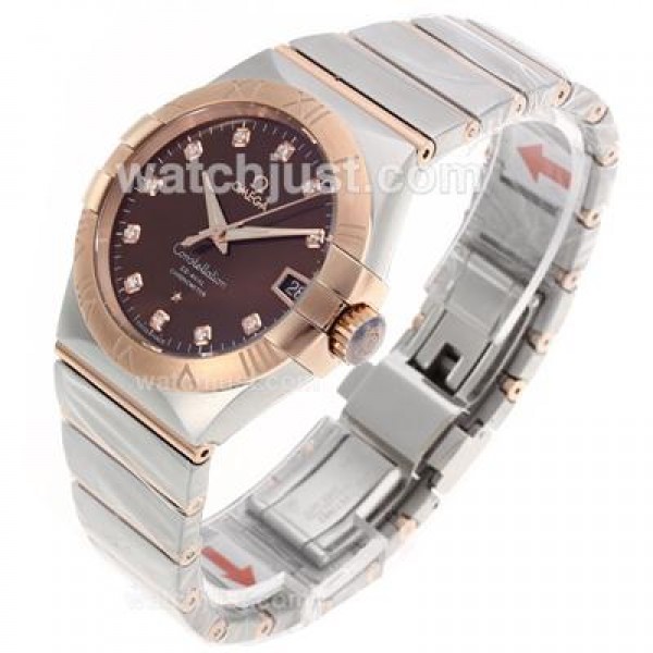 Best Quality Omega Constellation Replica Watches With Brown Dials For Men