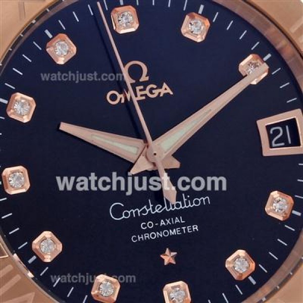 Best 1:1 Omega Constellation Replica Watches With Black Dials For Sale