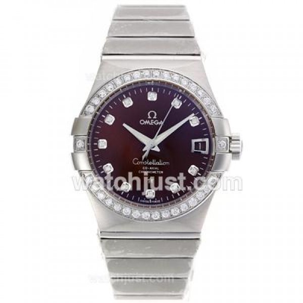 Cheap Omega Constellation Fake Watches With Brown Dials For Sale