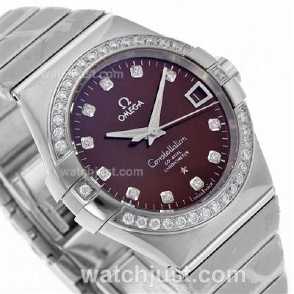 Cheap Omega Constellation Fake Watches With Brown Dials For Sale