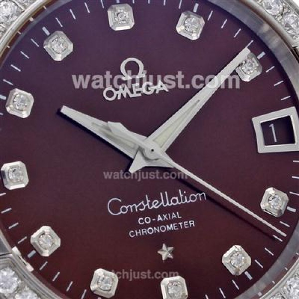 Cheap Omega Constellation Fake Watches With Brown Dials For Sale