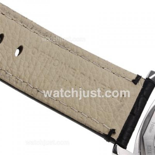 Panerai Luminor OP Logo Unitas 6497 Movement with Black Dial-Leather Strap
