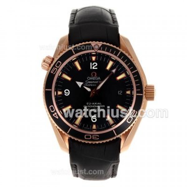 UK Best Quality Omega Seamaster Replica Watches With Black Dials For Men
