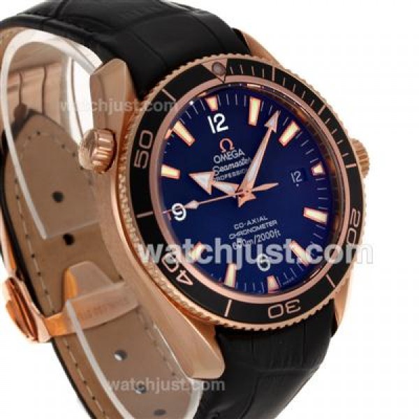 UK Best Quality Omega Seamaster Replica Watches With Black Dials For Men