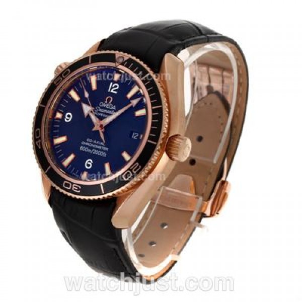 UK Best Quality Omega Seamaster Replica Watches With Black Dials For Men