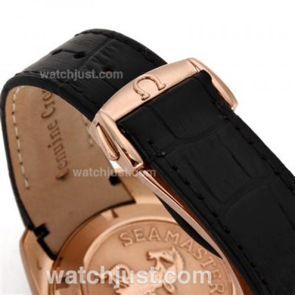 UK Best Quality Omega Seamaster Replica Watches With Black Dials For Men