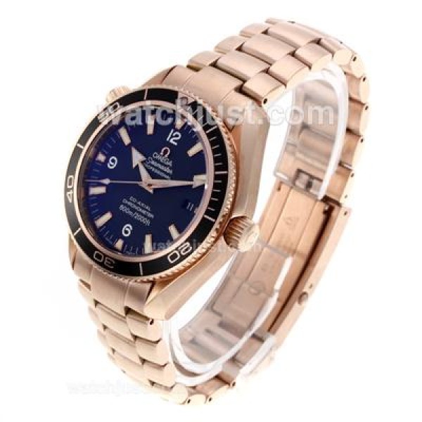 Best Quality Omega Seamaster Replica Watches With Black Dials For Men