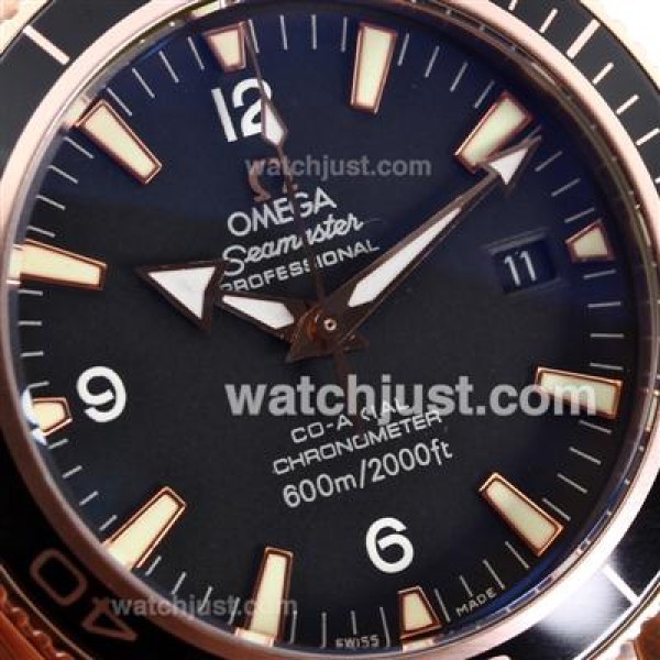 Best Quality Omega Seamaster Replica Watches With Black Dials For Men
