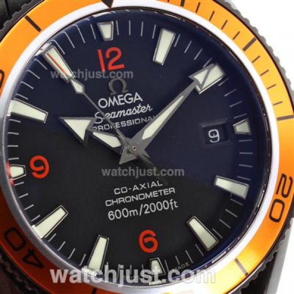 Omega Seamaster Swiss ETA 2824 Movement Full PVD Orange Bezel with Black Dial