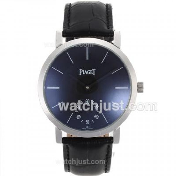 Piaget Altiplano Unitas 6497 Movement with Black Dial-Leather Strap