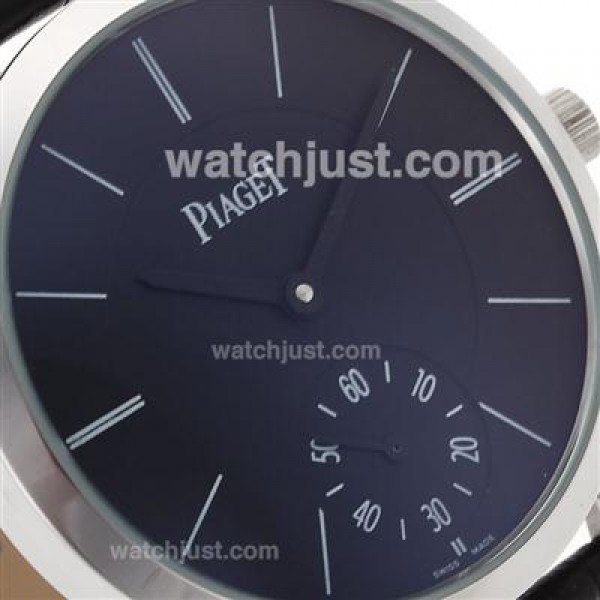 Piaget Altiplano Unitas 6497 Movement with Black Dial-Leather Strap