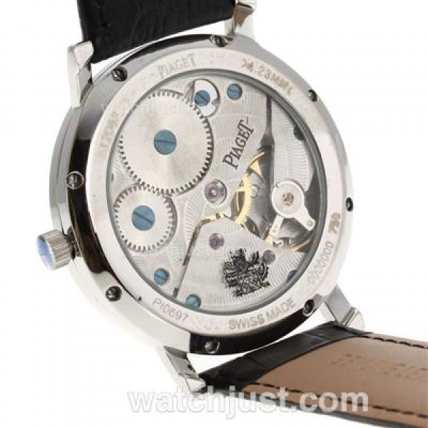 Piaget Altiplano Unitas 6497 Movement with Black Dial-Leather Strap