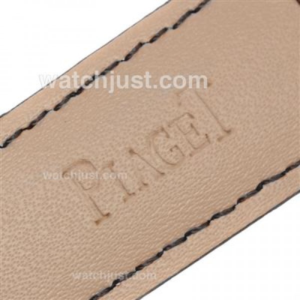 Piaget Altiplano Unitas 6497 Movement with Black Dial-Leather Strap