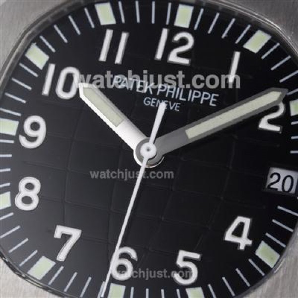 Patek Philippe Nautilus Swiss ETA 2836 Movement with Black Dial-S/S
