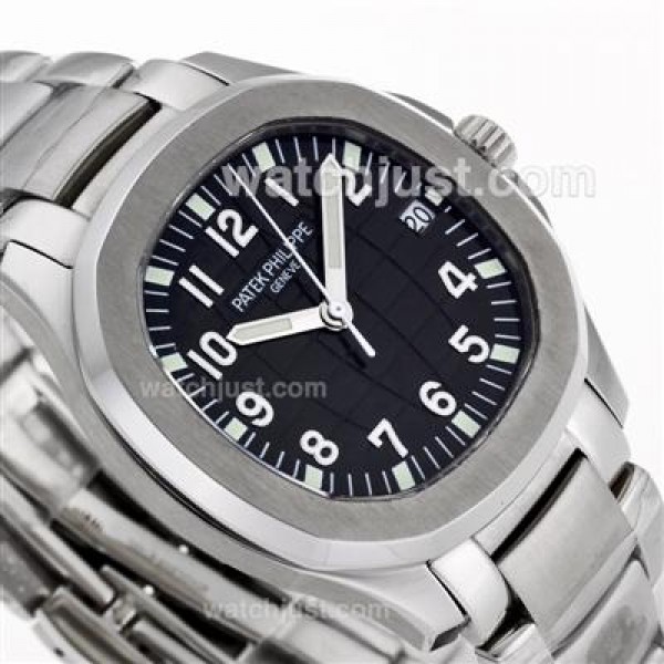 Patek Philippe Nautilus Swiss ETA 2836 Movement with Black Dial-S/S