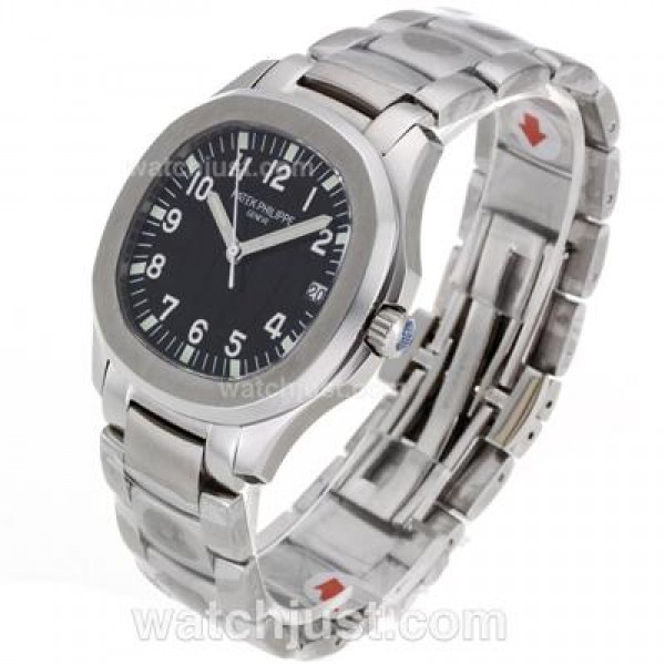 Patek Philippe Nautilus Swiss ETA 2836 Movement with Black Dial-S/S