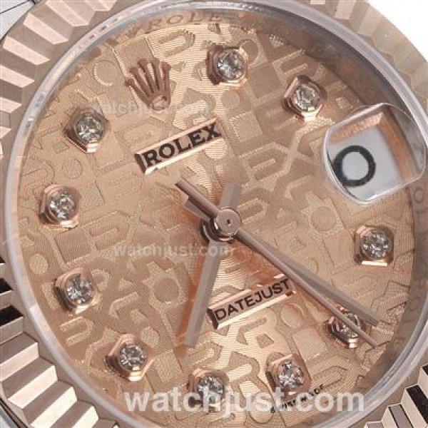 Best Quality Rolex Datejust Replica Watches With Rose Gold Computer Dials For Sale
