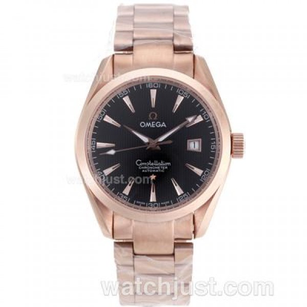 Best Quality Omega Constellation Replica Watches With Black Dials For Men