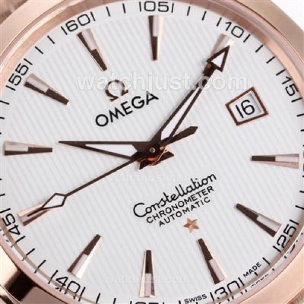 Swiss Made Omega Constellation Fake Watches With White Dials For Sale