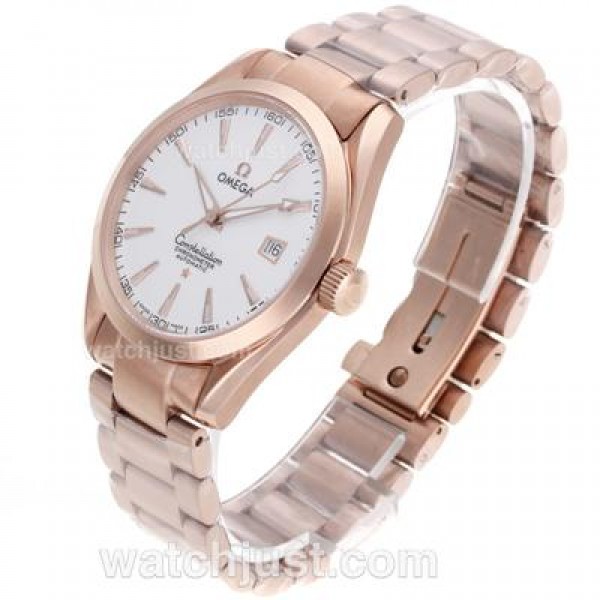 Swiss Made Omega Constellation Fake Watches With White Dials For Sale