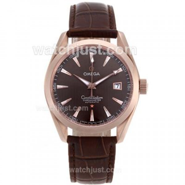 AAA Quality Omega Constellation Fake Watches With Brown Dials For Men