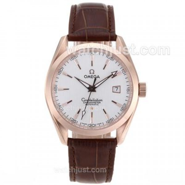 Cheap Swiss Movement Omega Constellation Replica Watches With White Dials For Sale