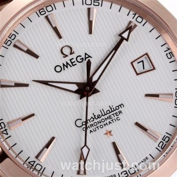 Cheap Swiss Movement Omega Constellation Replica Watches With White Dials For Sale