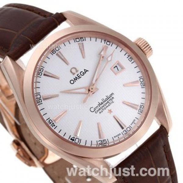 Cheap Swiss Movement Omega Constellation Replica Watches With White Dials For Sale