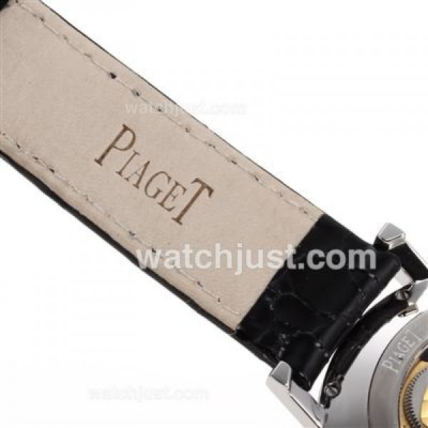 Piaget Altiplano Unitas 6497 Movement with Black Dial-Leather Strap