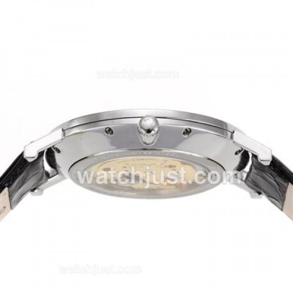 Piaget Altiplano Unitas 6497 Movement with Black Dial-Leather Strap