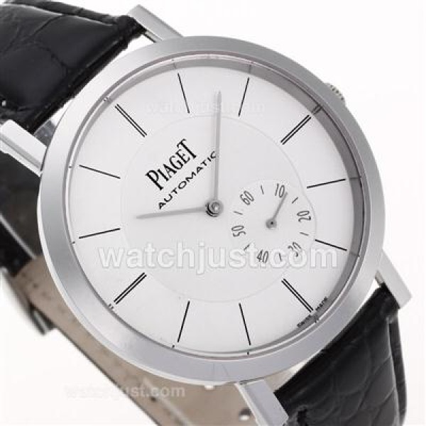 Piaget Altiplano Automatic with White Dial-Leather Strap