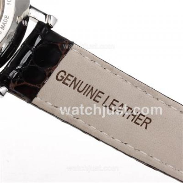 Piaget Altiplano Unitas 6497 Movement Diamond Bezel with White Dial-Leather Strap