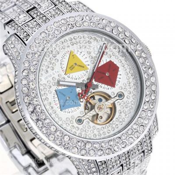 Jacob & Co Rainbow Tourbillon Automatic Full Diamond Case and White Diamond Dial