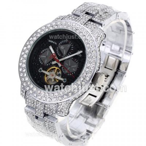 Jacob & Co Rainbow Tourbillon Automatic Full Diamond Case and Black Diamond Dial