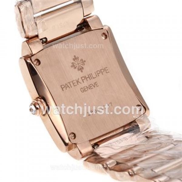 Patek Philippe Twenty-4 Swiss ETA Movement Full Rose Gold with Diamond Bezel and Dial-Lady Size