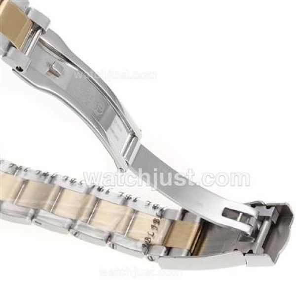 Rolex Datejust Automatic Two Tone Diamond Bezel Roman Markers with Black Dial-Sapphire Glass