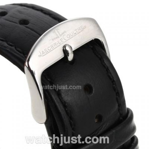 Jaeger-Lecoultre Master Control Tourbillon Automatic with White Dial-Leather Strap