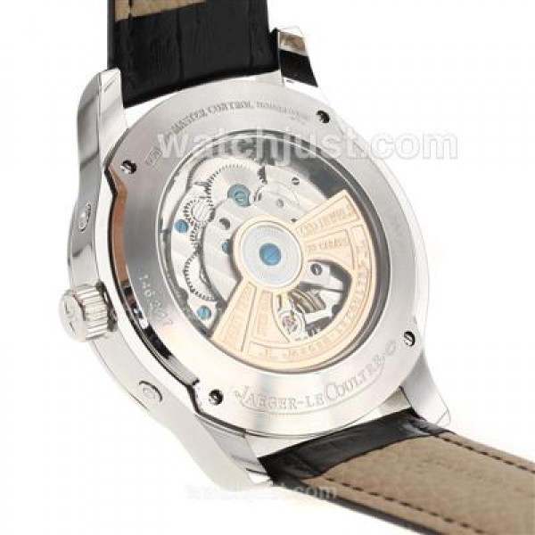 Jaeger-Lecoultre Master Control Tourbillon Automatic with White Dial-Leather Strap