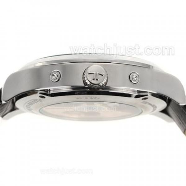 Jaeger-Lecoultre Master Control Tourbillon Automatic with White Dial-Leather Strap
