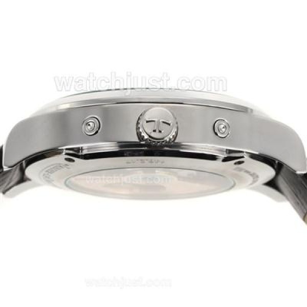 Jaeger-Lecoultre Master Control Tourbillon Automatic with Black Dial-Leather Strap