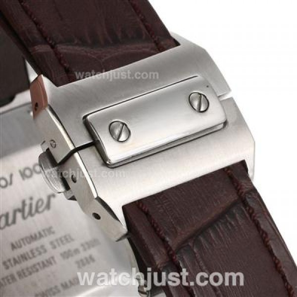 AAA Quality Cartier Santos 100 Replica Watches With White Dials For Sale