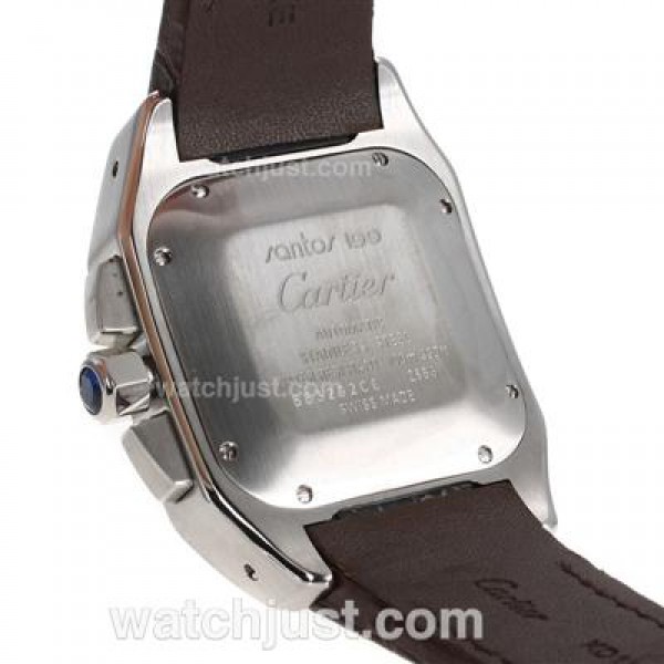 AAA Quality Cartier Santos 100 Replica Watches With White Dials For Sale