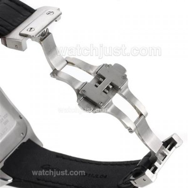 Swiss Movement Cartier Santos 100 Fake Watches With White Dials For Men
