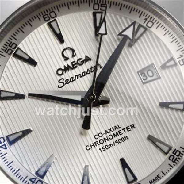 Omega Seamaster Co-Axial Stick Markers with White Dial S/S