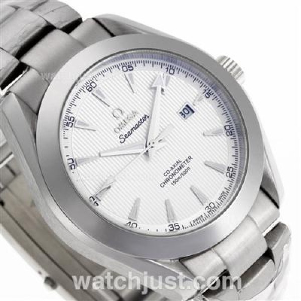 Omega Seamaster Co-Axial Stick Markers with White Dial S/S